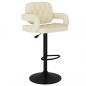 Preview: Barhocker 2 Stk. Creme Stoff