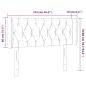 Preview: Kopfteil mit Ohren Dunkelbraun 103x16x78/88 cm Stoff