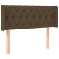 Preview: LED Kopfteil Dunkelbraun 103x16x78/88 cm Stoff