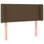 Preview: LED Kopfteil Dunkelbraun 103x16x78/88 cm Stoff