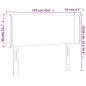 Preview: LED Kopfteil Dunkelbraun 103x16x78/88 cm Stoff
