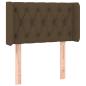 Preview: Kopfteil mit Ohren Dunkelbraun 83x16x78/88 cm Stoff