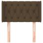 Preview: Kopfteil mit Ohren Dunkelbraun 83x16x78/88 cm Stoff