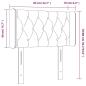 Preview: Kopfteil mit Ohren Dunkelbraun 83x16x78/88 cm Stoff