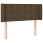 Preview: LED Kopfteil Dunkelbraun 103x16x78/88 cm Stoff