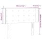 Preview: LED Kopfteil Dunkelbraun 103x16x78/88 cm Stoff