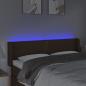 Preview: LED Kopfteil Dunkelbraun 147x16x78/88 cm Stoff