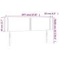 Preview: LED Kopfteil Dunkelbraun 147x16x78/88 cm Stoff