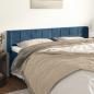 Preview: ARDEBO.de - Kopfteil mit Ohren Dunkelblau 183x16x78/88 cm Samt