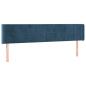 Preview: Kopfteil mit Ohren Dunkelblau 183x16x78/88 cm Samt
