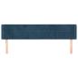 Preview: Kopfteil mit Ohren Dunkelblau 183x16x78/88 cm Samt