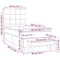 Preview: Boxspringbett mit Matratze Dunkelblau 90x200 cm Samt