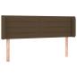 Preview: Kopfteil mit Ohren Dunkelbraun 147x16x78/88 cm Stoff
