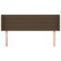 Preview: Kopfteil mit Ohren Dunkelbraun 147x16x78/88 cm Stoff