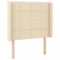 Preview: Kopfteil mit Ohren Creme 83x16x118/128 cm Stoff