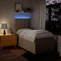 Preview: Boxspringbett mit Matratze Creme 90x190 cm Stoff
