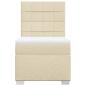 Preview: Boxspringbett mit Matratze Creme 90x190 cm Stoff