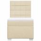 Preview: Boxspringbett mit Matratze Creme 90x200 cm Stoff