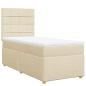 Preview: Boxspringbett mit Matratze Creme 80x200 cm Stoff
