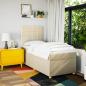 Preview: Boxspringbett mit Matratze Creme 80x200 cm Stoff
