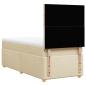 Preview: Boxspringbett mit Matratze Creme 80x200 cm Stoff