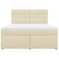 Preview: Boxspringbett mit Matratze Creme 180x200 cm Stoff