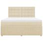 Preview: Boxspringbett mit Matratze Creme 180x200 cm Stoff