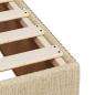 Preview: Boxspringbett mit Matratze Creme 160x200 cm Stoff