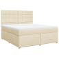 Preview: Boxspringbett mit Matratze Creme 180x200 cm Stoff