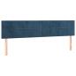 Preview: Kopfteile 2 Stk. Dunkelblau 90x5x78/88 cm Samt