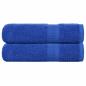 Preview: ARDEBO.de - Duschtücher 2 Stk. Blau 70x140 cm 360 g/m² 100% Baumwolle