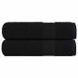 Preview: ARDEBO.de - Handtücher 2 Stk. Schwarz 50x100 cm 360 g/m² 100% Baumwolle