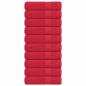 Preview: ARDEBO.de - Duschtücher 10 Stk. Rot 70x140 cm 360 g/m² 100% Baumwolle
