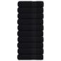 Preview: ARDEBO.de - Handtücher 10 Stk. Schwarz 50x100 cm 360 g/m² 100% Baumwolle