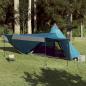 Preview: ARDEBO.de - Tipi-Familienzelt 6 Personen Blau Wasserdicht