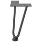 Preview: Haarnadelbeine 4 Stk. Anthrazit 20 cm Massivstahl