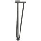 Preview: Haarnadelbeine 4 Stk. Anthrazit 42 cm Massivstahl