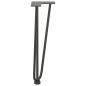 Preview: Haarnadelbeine 4 Stk. Anthrazit 42 cm Massivstahl