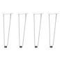 Preview: ARDEBO.de - Haarnadelbeine 4 Stk. Weiß 42 cm Massivstahl
