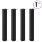 Preview: ARDEBO.de - Couchtischbeine 4 Stk. Schwarz 72-74 cm Stahl