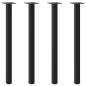 Preview: Couchtischbeine 4 Stk. Schwarz 72-74 cm Stahl