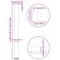 Preview: Couchtischbeine 4 Stk. Weiß 100-102 cm Stahl