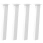 Preview: Couchtischbeine 4 Stk. Weiß 72 cm Stahl