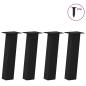 Preview: ARDEBO.de - Couchtischbeine 4 Stk. Schwarz 30 cm Stahl