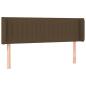 Preview: LED Kopfteil Dunkelbraun 147x16x78/88 cm Stoff