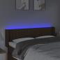 Preview: LED Kopfteil Dunkelbraun 147x16x78/88 cm Stoff