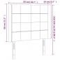 Preview: LED Kopfteil Creme 83x16x118/128 cm Stoff