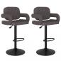 Preview: Barhocker 2 Stk. Taupe Stoff