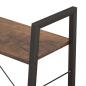 Preview: Standregal mit 3 Böden Dunkelbraun und Schwarz 56x35x108 cm