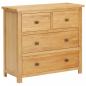 Preview: ARDEBO.de - Kommode 80×35×75 cm Massivholz Eiche
